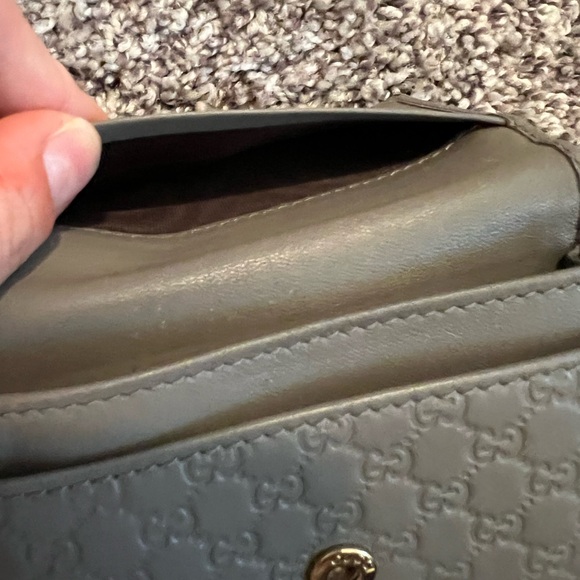 Gucci Grey Microguccissima Leather Card Case - Picture 12 of 14